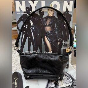 ZARA Black Mini Shoulder Bag Y2K Baguette Silver Hardware NWT